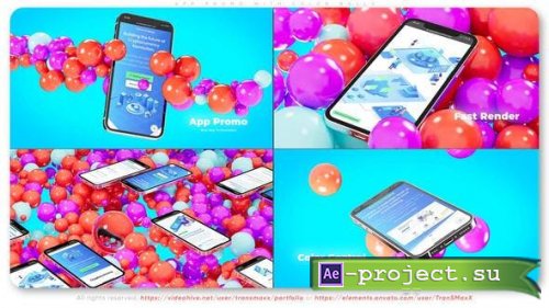 Videohive - App Promo With Color Balls - 37063612 - Project for After Effects