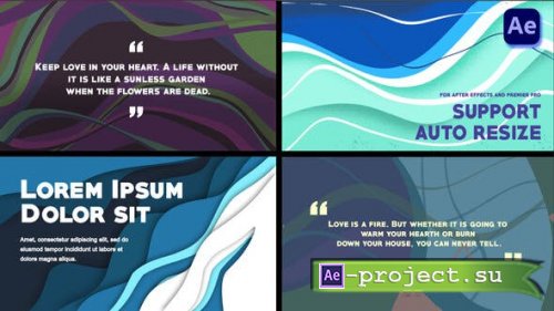 Videohive - Colorful Wave-like Slides: Quote titles [After Effects] - 37137809 - Project for After Effects