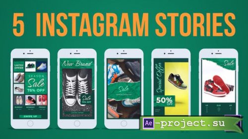Videohive - 5 Advertising Instagram Stories - 37144502 - Project for After Effects