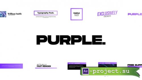 Videohive - Purple. - Titles Pack - 37189465 - Project for After Effects