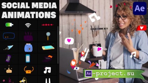 Videohive - Social Media Stickers for After Effects - 37206165 - Project for After Effects
