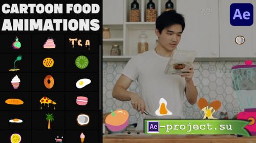 Videohive - Cartoon Food Animations for After Effects - 37208100 - Project for After Effects