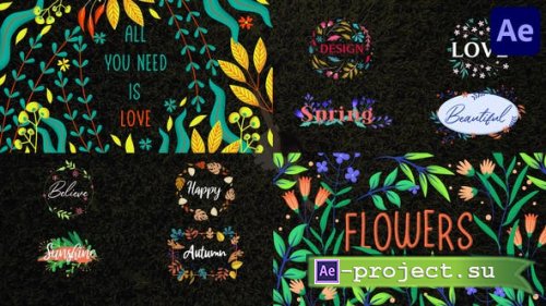 Videohive - Colorful Floral Titles for After Effects - 37246031 - Project for After Effects