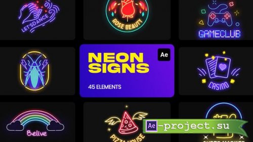 Videohive - Neon Signs for After Effects - 36189209 - Project for After Effects
