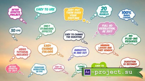 Videohive - 20 Speech Bubbles - 37263448 - Project for After Effects