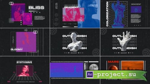 Videohive - Gradient Synthwave Opener - 37275515 - Project for After Effects