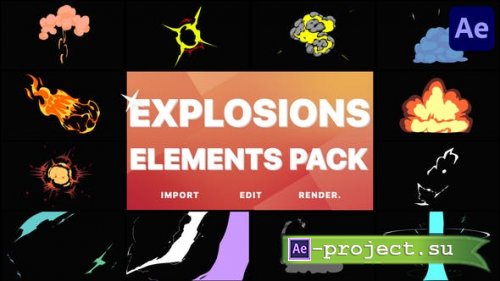 Videohive - Anime Explosion Elements | After Effects - 37301741 - Project for After Effects