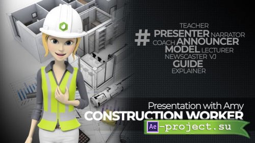 Videohive - Presentation With Amy Construction Worker - 37313431 - Project for After Effects