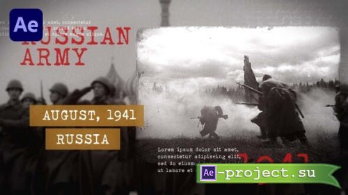 Videohive - Historical Slideshow | Wolrd War | Vintage Documentary - 37335246 - Project for After Effects