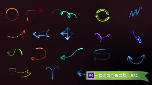 Videohive - Neon Arrow Pack - 37368699 - Project for After Effects
