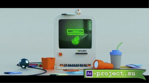 Videohive - Computer Cartoon Logo - 37378438 - Project for After Effects
