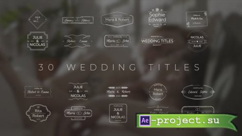 Videohive - Wedding Titles - 36969031 - Project for After Effects