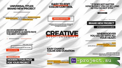 Videohive - Universal Titles - 20958844 - Project for After Effects