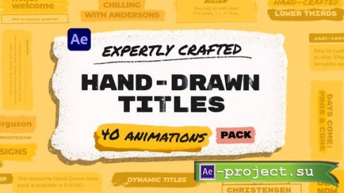Videohive - Hand Drawn Brush Titles Pack - 37507418 - Project for After Effects