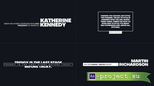 Videohive - Universal - Lower Thirds and Animated Titles - 37500701 - Project for After Effects