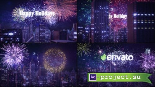 Videohive - Big City Fireworks/Celebrating Logo - 35415204 - Project for After Effects