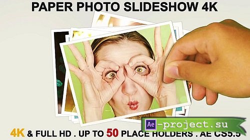 Paper Photo Slideshow 4K 61470523 - Project for After Effects