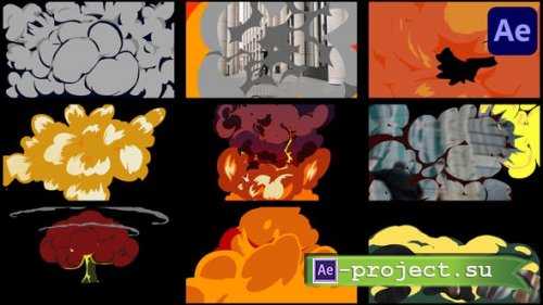 Videohive - Cartoon Explosion Transitions Pack | After Effects - 37520186