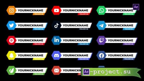 Videohive - Social Media Lower Thirds - 37559013 - Project for After Effects 