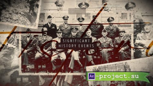 Videohive - Significant History Events Slideshow / Retro Vintage Opener / Old Memories Photo Album / World War - 37543636