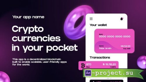 Videohive - Crypto App Promo 3 in 1 - 37582523 - Project for After Effects
