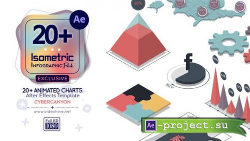 Videohive - Isometric Infographic Pack - 37547856 - Project for After Effects