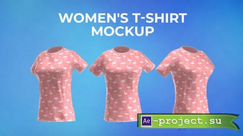 Videohive - Woman T-Shirt Mockup Template Animated Mockup PRO - 37595552