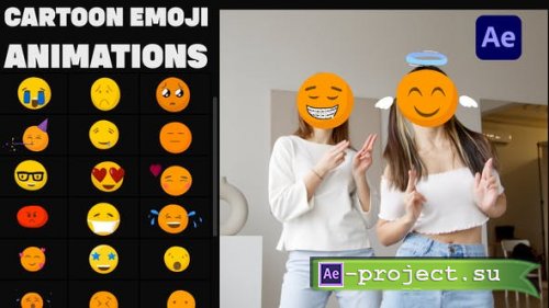 Videohive - Cartoon Emoji Animations for After Effects - 37455122
