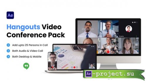 Videohive - Hangouts Video Conference Pack - 36353345 - Project for After Effects