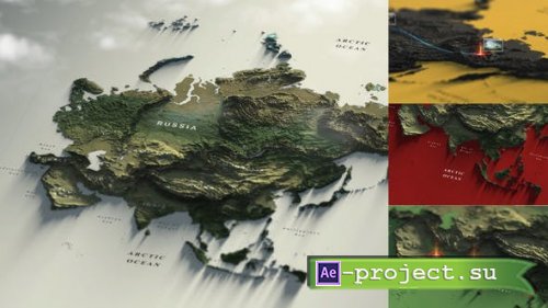 Videohive - Asia Map | Russia | China | India - 37524636 - Project for After Effects