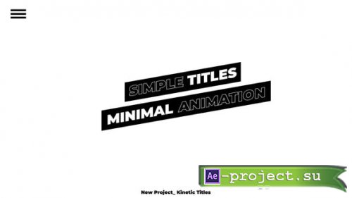 Videohive - Kinetic Titles | After Effects - 37665280 - Project for After Effects