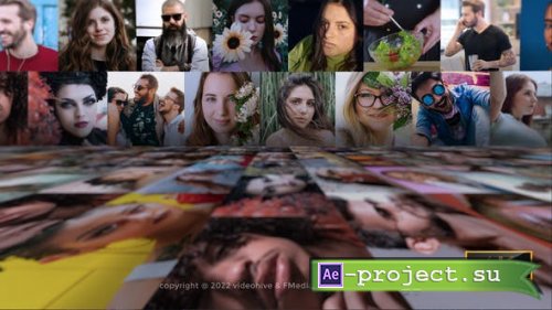 Videohive - Vlog Mosaic Logo Opener - 37708251 - Project for After Effects