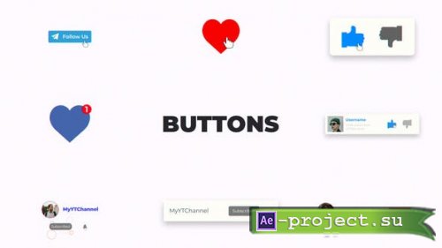 Videohive - Social Media Buttons - 37717115 - Project for After Effects