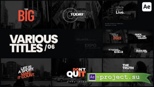 Videohive - Various Titles 06 - 37740791 - Project for After Effects
