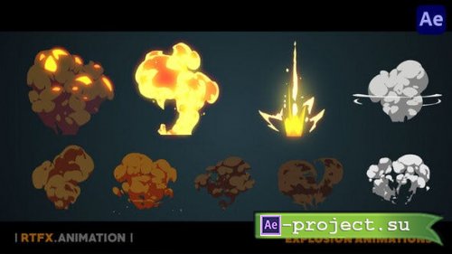 Videohive - Cartoon Flash 2D FX explosions [After Effects] - 37735216 - Project for After Effects