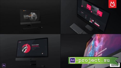 Videohive - Dark Desktop Promo | Mockup Pack - 37847601 - Project for After Effects