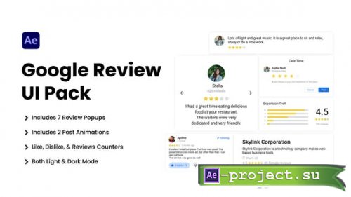 Videohive - Google Review UI Pack - 37729587 - Project for After Effects