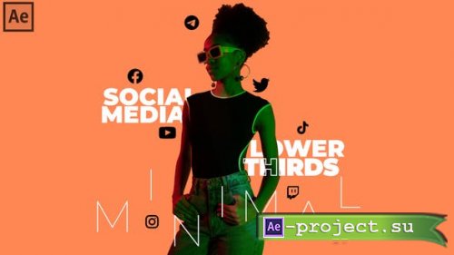 Videohive - Minimal Social Media Lower Thirds - 37874008 - Project for After Effects