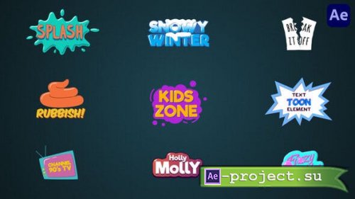 Videohive - Colorful cartoon titles & lower thirds #4 [After Effects] - 37893819
