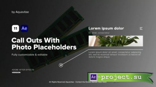 Videohive - Call Outs With Photo Placeholders - 37875346 - Project for After Effects