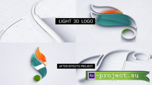 Videohive - Light 3D Logo - 37917693 - Project for After Effects