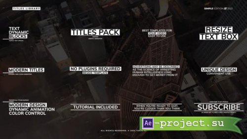 Videohive - Typography Titles | After Effects - 38001365 - Project for After Effects