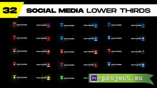 Videohive - Social Media Lower Thirds - 38001445 - Project for After Effects
