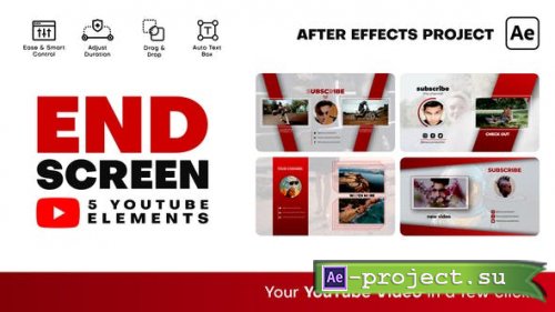 Videohive - YouTube End Screens - 37997103 - Project for After Effects