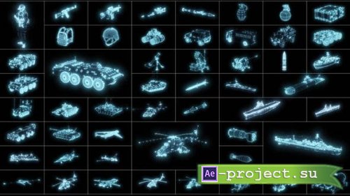 Videohive - Military Elements HUD Pack - 38010078 - Project for After Effects