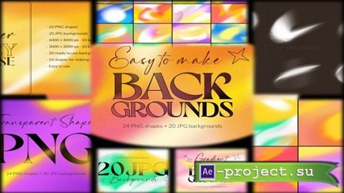 Gradient Backgrounds And Shapes - 7238144