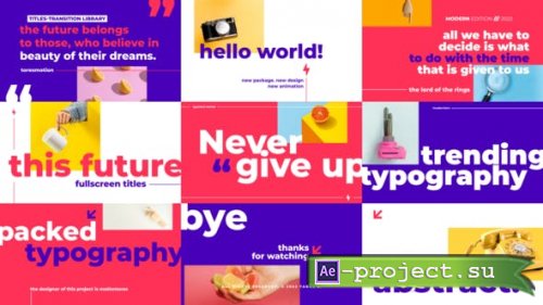 Videohive - Titles Transitions | After Effects - 38125493 - Project for After Effects