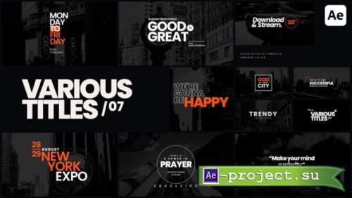 Videohive - Various Titles 07 - 38108884 - Project for After Effects