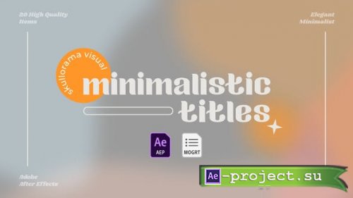 Videohive - Minimalistic Titles - 33595530 - Project for After Effects