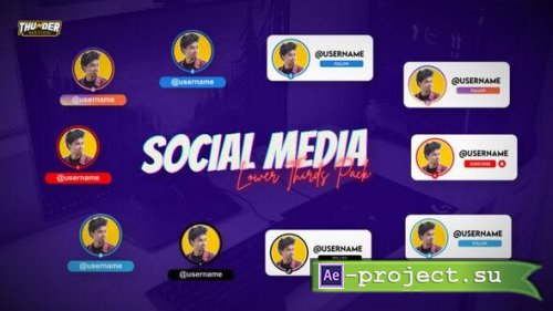 Videohive - Social Media Lower Thirds Pack - 38191473 - Project for After Effects